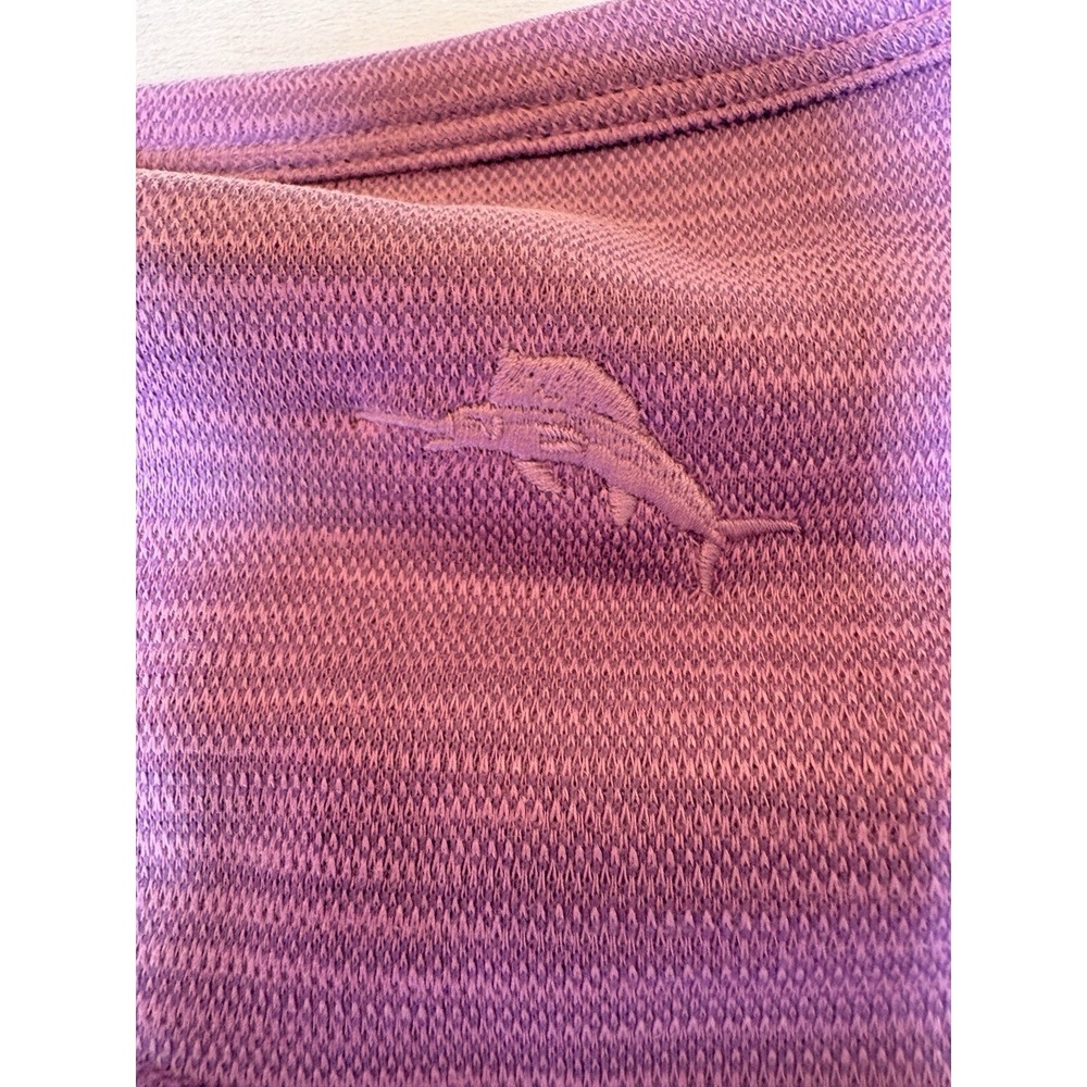 NWT Tommy Bahama IslandZone SzM Crew Neck T-Shirt Paradise Isles Dark Purple - Picture 6 of 8